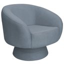 Ver imagem 1 de Poltrona Decorativa Liz Giratória Bouclé Azul Claro - Nexta Casa