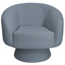 Ver imagem 3 de Poltrona Decorativa Liz Giratória Bouclé Azul Claro - Nexta Casa