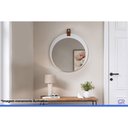 Ver imagem 2 de Espelheira Banheiro Lua Oval 60x60cm Branco MGM