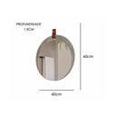 Ver imagem 3 de Espelheira Banheiro Lua Oval 60x60cm Branco MGM