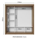 Ver imagem 7 de Guarda-roupa Casal 3 Portas de Correr com Espelho Rustic Nobre Madesa Rustic
