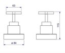 Ver imagem 2 de Acabamento Registro Gaveta Deca Quadratta Classica - 4900c85pq 4900.c85.pq