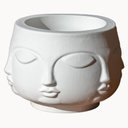 Ver imagem 1 de Vaso Decorativo Tarsila 10cm Artesanal em Cimento Branco