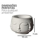 Ver imagem 3 de Vaso Decorativo Tarsila 10cm Artesanal em Cimento Branco