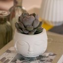 Ver imagem 7 de Vaso Decorativo Tarsila 10cm Artesanal em Cimento Branco
