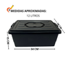 Kit de 3 Box de Armazenamento Organização Garagem Casa Tampa - 6