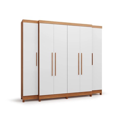 Guarda Roupa Imperial Casal 6 Portas - 6g Freijó - Batrol - Freijo/offwhite