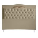 Ver imagem 1 de Cabeceira de Cama Box Barcelona Casal 140 Cm Capitonê Retro Botão Encapados Suede Bege do Lar Mó