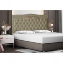 Ver imagem 2 de Cabeceira de Cama Box Barcelona Casal 140 Cm Capitonê Retro Botão Encapados Suede Bege do Lar Mó
