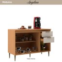 Ver imagem 3 de Balcão de Pia Cozinha 1.20m Angelina 3 Portas 2 Gavetas com Tampo - Angelin Off White