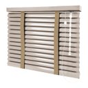 Ver imagem 1 de Persiana Horizontal - 1,70m Larg X 1,20m Alt - Alumínio 50mm com Fita Decorativa - Cor: Bege Escuro