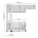 Ver imagem 4 de Cozinha Completa Meena 8 Portas 3 Gavetas 40250054 Branco - Politorno