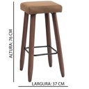 Ver imagem 3 de Kit 2 Banquetas Altas Quadradas Pés Madeira Modelo Paris:capuccino