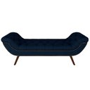 Ver imagem 3 de Kit Cabeceira Estofada Box King Valencia e Recamier Veneza 195 Cm Tca 948 - Veludo Azul