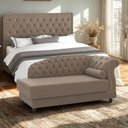 Ver imagem 1 de Conjunto Cabeceira Florenze Queen 1,60cm Chaise Sirius Luxo Larbelle Moveís