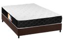 Ver imagem 1 de Cama Box Casal: Colchão Espuma D33 Castor Black e White + Base Crc Suede Brown(138x188)