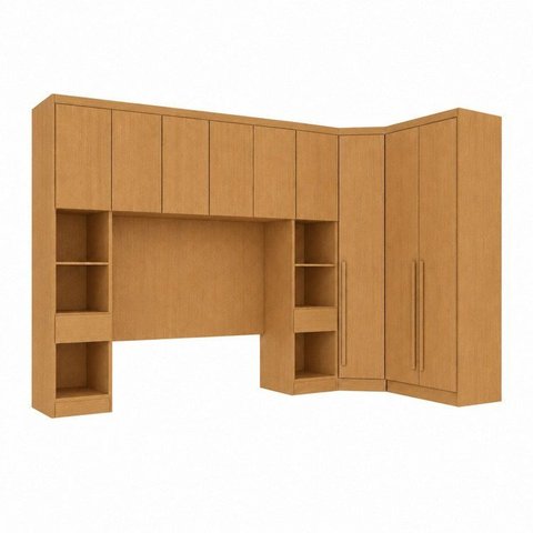 Guarda-Roupa Modulado Casal 2 Mesas de Cabeceira 9 Portas 3 Gavetas 100% MDF Cairo