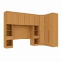 Ver imagem 1 de Guarda-Roupa Modulado Casal 2 Mesas de Cabeceira 9 Portas 3 Gavetas 100% MDF Cairo