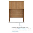Ver imagem 6 de Guarda-Roupa Modulado Casal 2 Mesas de Cabeceira 9 Portas 3 Gavetas MDF Cairo Marrom/Cinamomo