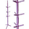 Cabideiro Mancebo  de chão LILÁS Arara De Roupas 10 Ganchos Em Madeira - 1