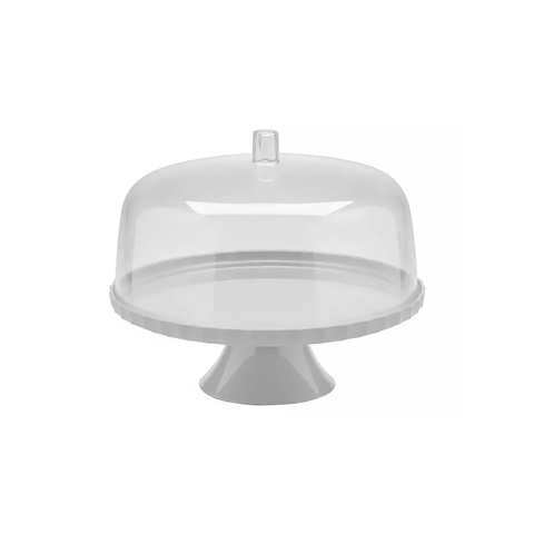 Boleira Festa 25cm C/pé e Cúpula Branco Fechado - Martiplast Bf251bcf