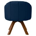 Ver imagem 4 de Poltrona Decorativa Orgânica Flora Base Giratória Bouclê - Sofa Store:bouclê Azul Marinho