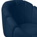 Ver imagem 5 de Poltrona Decorativa Orgânica Flora Base Giratória Bouclê - Sofa Store:bouclê Azul Marinho
