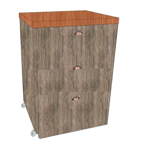 Mesa Multiuso Projeto Camarim Madeirado com Assento Estofado Cinam. /cool