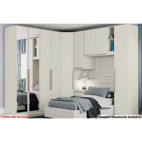 Quarto Modulado Henn Seletto 6 Peças QM11 Areia