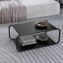 Ver imagem 1 de Mesa de Centro 80cm Orgânico Pé Metal Luna