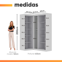 Ver imagem 3 de Guarda Roupas Modulado Closet de Canto 5 Portas Madrid