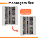 Ver imagem 4 de Guarda Roupas Modulado Closet de Canto 5 Portas Madrid