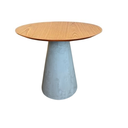 Ver imagem 1 de Mesa Lateral Cone Cimento Rústico Tampo Freijó 51 cm Personal Decor Design Mesa Cone Lateral