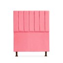 Ver imagem 2 de Kit Cabeceira + Calçadeira Baú Cancun Solteiro 90cm Suede - Ecotec Decor:Rosa