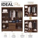 Ver imagem 2 de Guarda Roupa Casal 6 Portas 2 Gav Espelho Roupeiro Quarto Imbuia