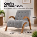 Ver imagem 7 de Poltrona Flower em Linho Cinza