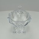 Ver imagem 7 de Potiche Decorativo de Cristal Transparente 24x17x17cm Tampa Enfeite Sala Mesa