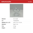 Ver imagem 6 de Potiche Decorativo de Cristal Transparente 24x17x17cm Tampa Enfeite Sala Mesa