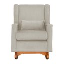 Ver imagem 4 de Poltrona C/ Puff Balanço Amamentação Aurora Suede Bege - Lm Decor