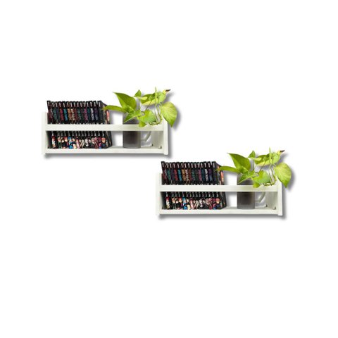 Kit 2 Porta Livros em Mdf Branco 15mm