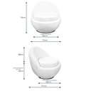 Ver imagem 4 de Poltrona Orgânica Kaira Giratória Bouclé Cinza Claro - Nexta Casa