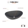Cuba Para Banheiro em Louça Bali Preto Fosco - Cozimax - 2