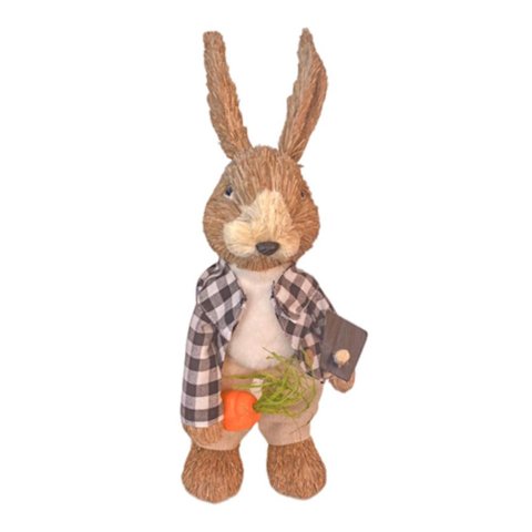 Coelho Palha em Pe com Machado e Cenoura