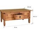 Ver imagem 3 de Mesa de Centro Madeira Maciça 95x50x44,5cm