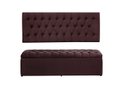 Ver imagem 1 de Kit Painel e Calçadeira Imperatriz 193 cm Suede Bordô Escuro