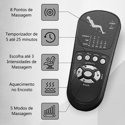 Poltrona do Papai Sala de Estar Austin Aquecimento Massagem Giratória Reclinável Manual Pu Caramelo - 6