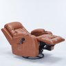 Poltrona do Papai Sala de Estar Austin Aquecimento Massagem Giratória Reclinável Manual PU Caramelo  - 6