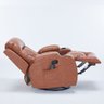 Poltrona do Papai Sala de Estar Austin Aquecimento Massagem Giratória Reclinável Manual PU Caramelo  - 7