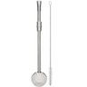 Bomba para Chimarrão Inox 23cm Mil Furos Rosca Anel Médio Sextavo Mate Escovinha - 1