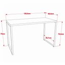 Ver imagem 3 de Kit 02 Mesas para Escritório Home Office Form 120 Cm Nogal